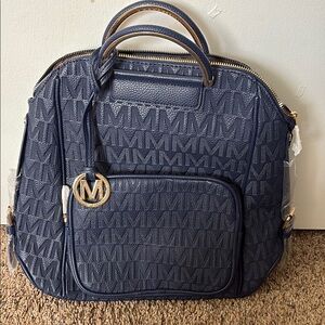 Navy Blue Designer Backpack